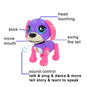 ربات اسباب بازی شارژی سگ سنسوردار بنفش تیره Electronic Robot Dog Smart Pet Dark Purple_اسباب بازی